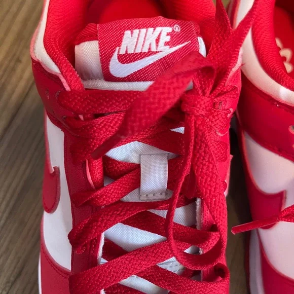 Nike Red and White Low-Top dunk Sneakers women’s 9 - Picture 10 of 10
